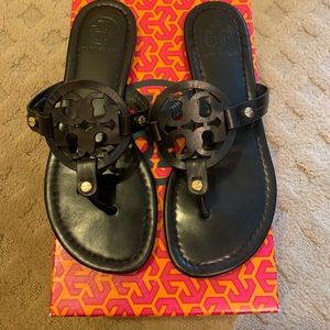 Tory Burch - Black Miller - Flat Sandal - Brand New In Box